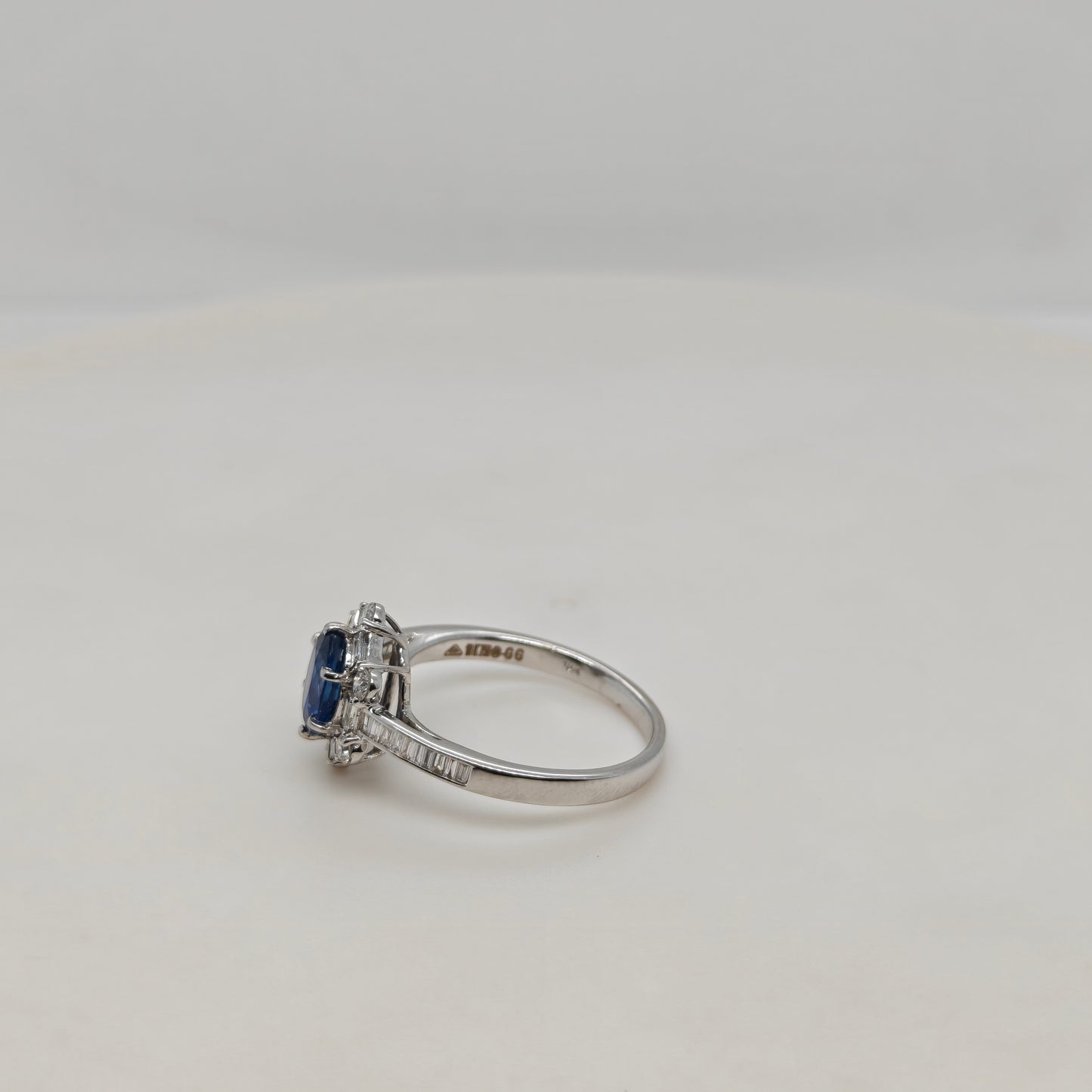 Natural Sapphire and Diamond Ring