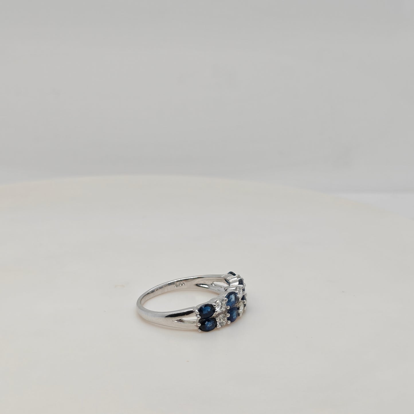 Natural Sapphire and Diamond Ring
