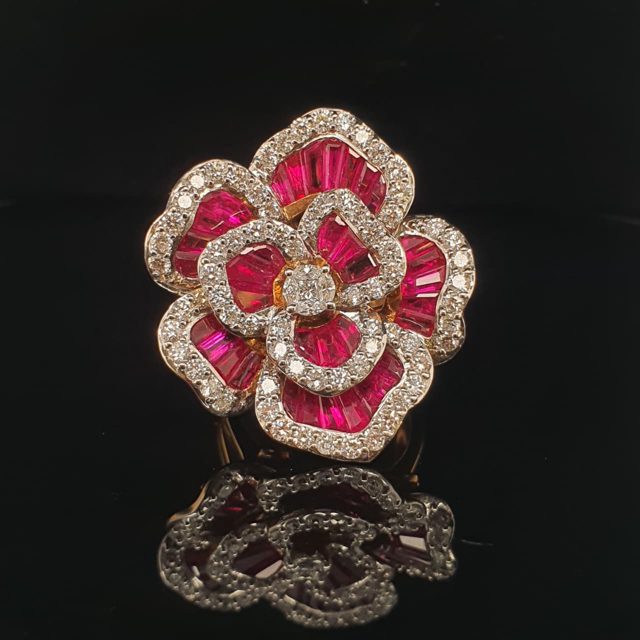 Ruby Blossom Ring