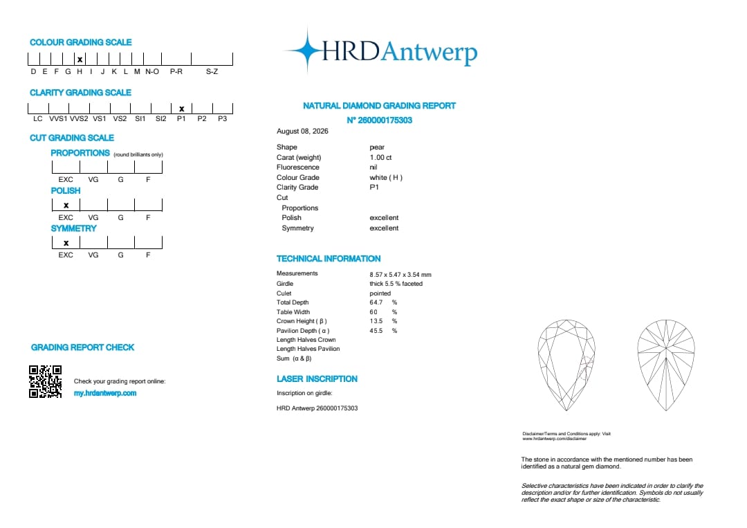 Pure Drop Solitaire Natural Diamond
