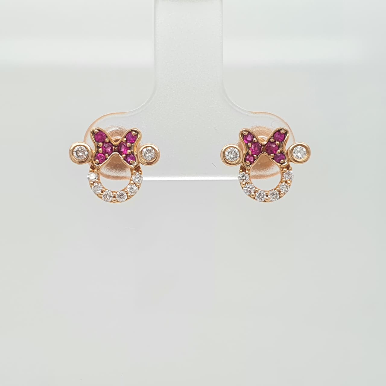 Natural Ruby And Diamond Earring