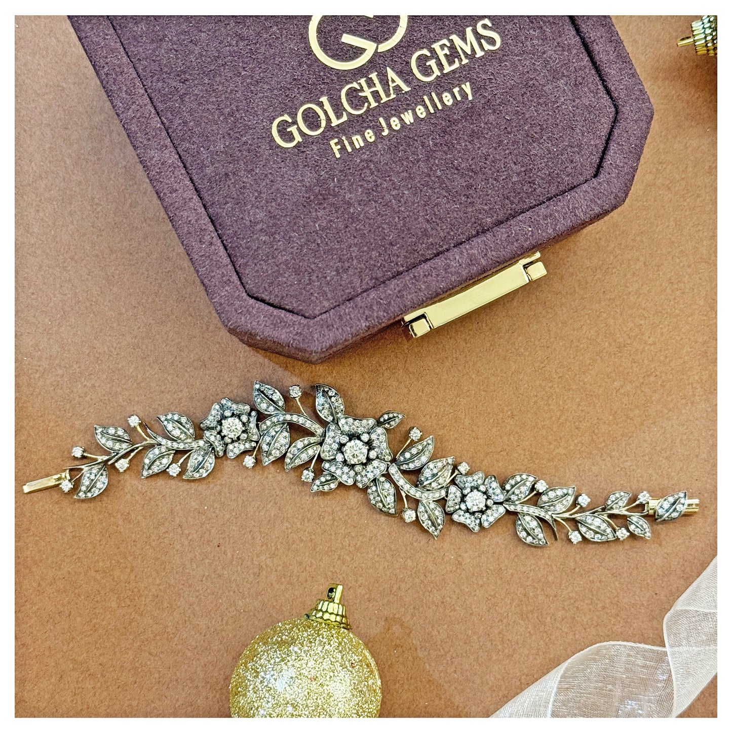 Natural Old-Cut Diamond Bracelet