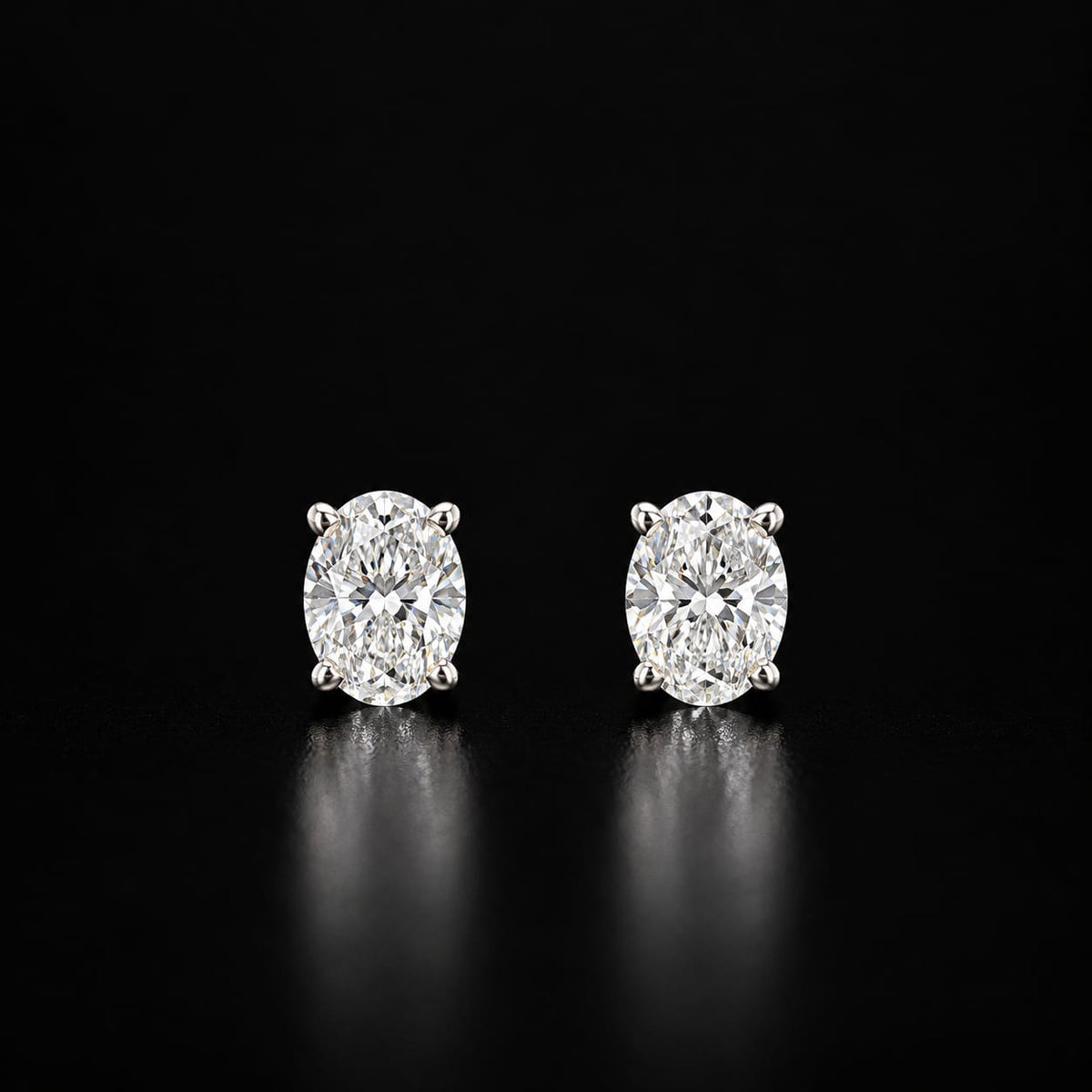 Natural Radiance Oval Diamond Studs