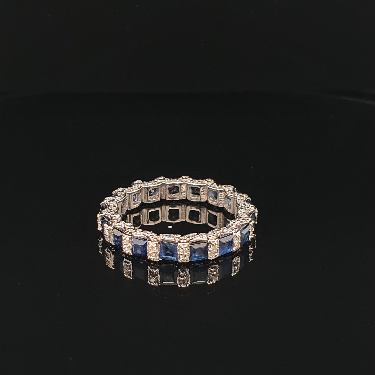 Natural Sapphire and Diamond Ring Band