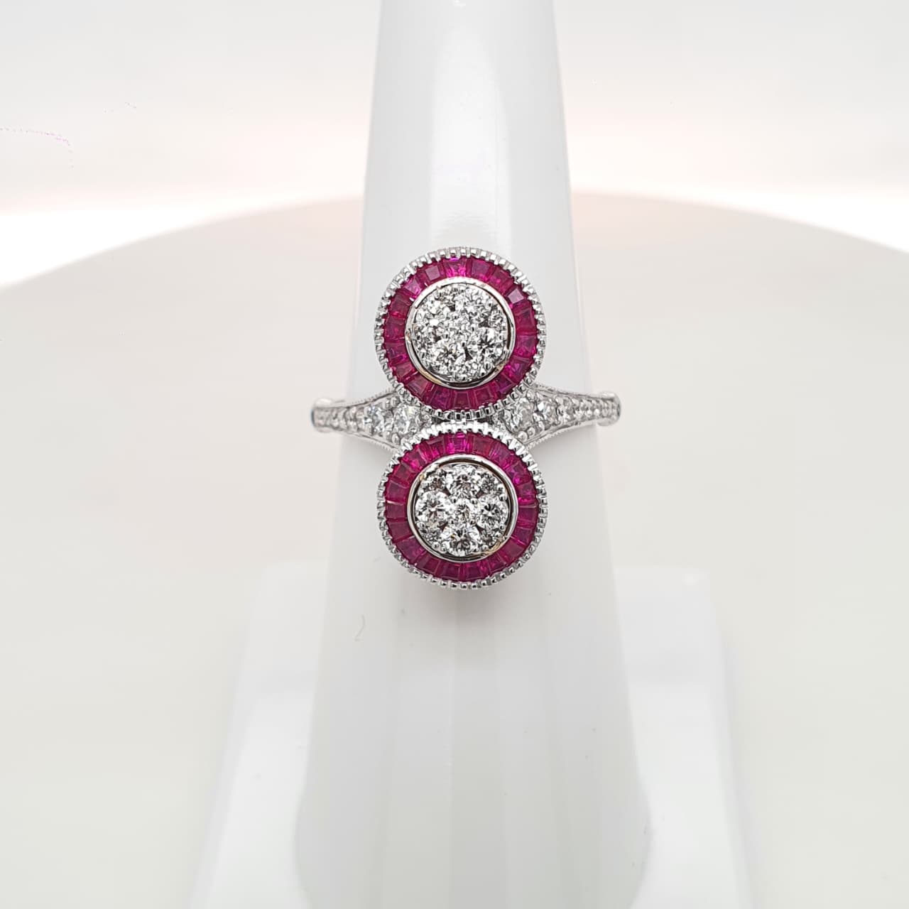 Natural Ruby and Diamon Ring