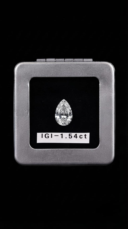 Lustre Drop Pear Solitaire Diamond