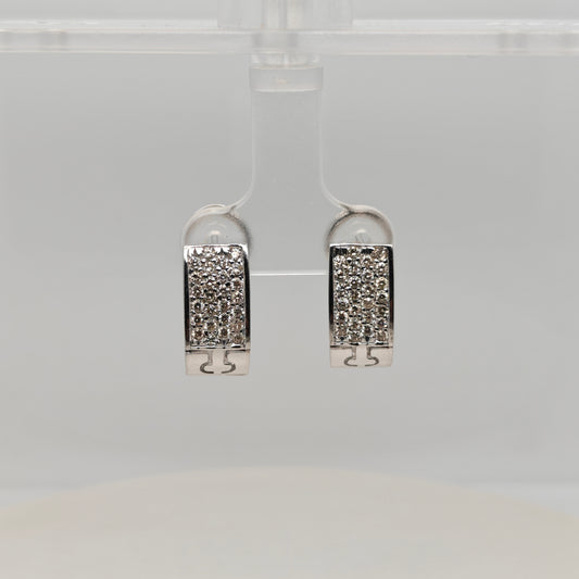 Natural Diamond Earring Hoop