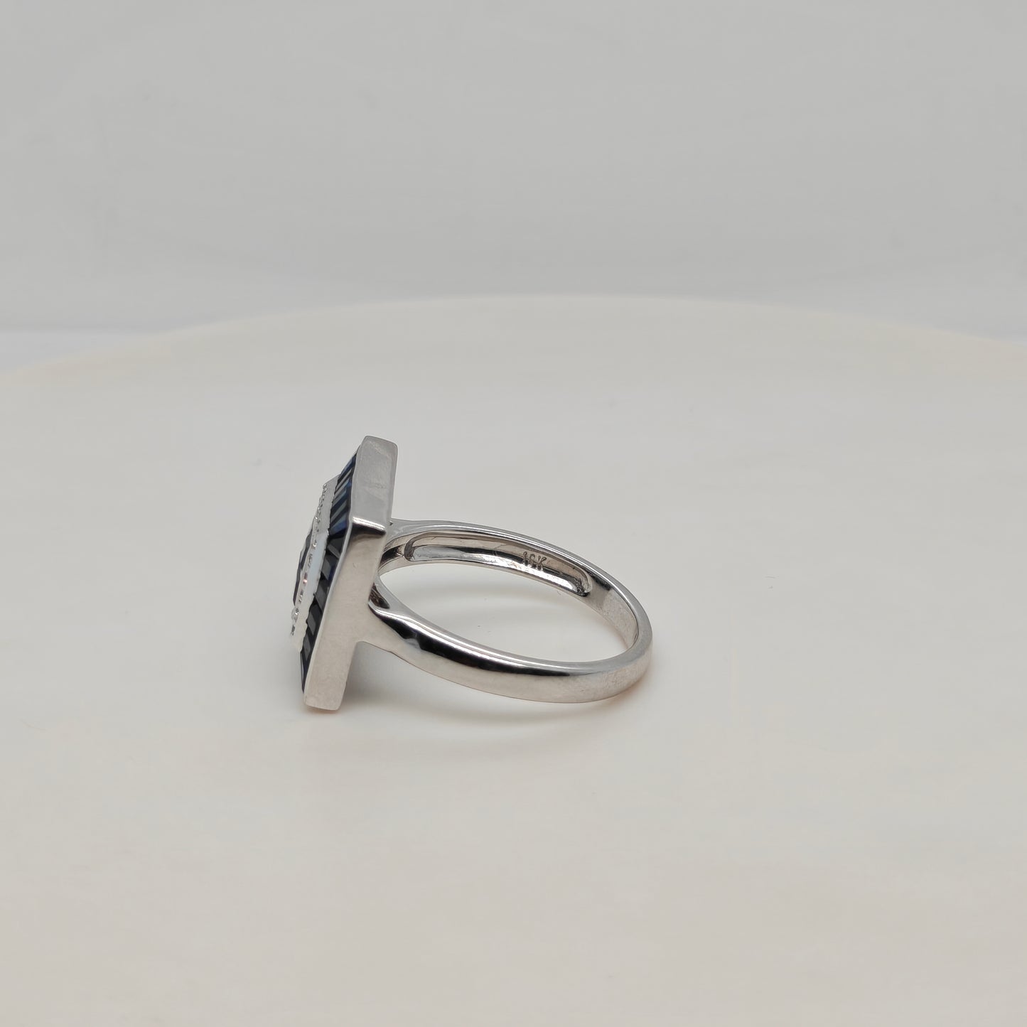 Natural Blue Sapphire and Diamond Ring