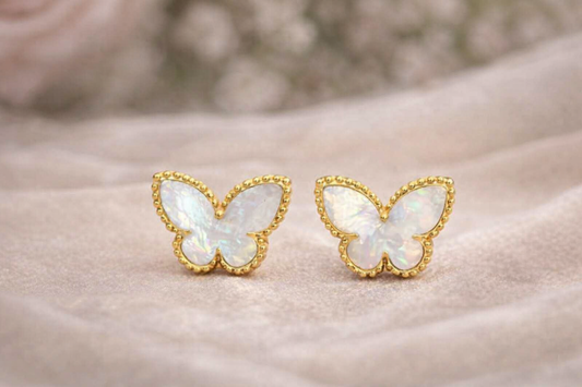 Butterfly Glow Gold Studs