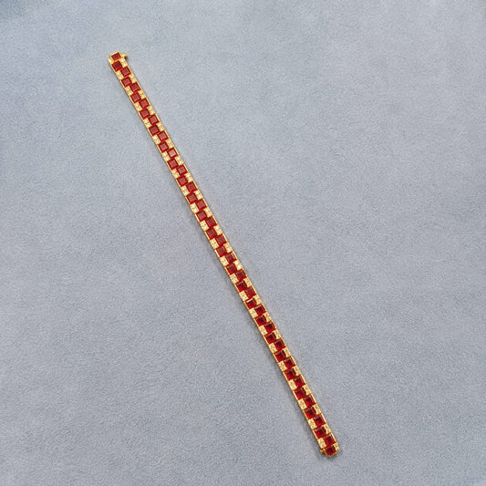 Natural Ruby Royale Diamond Tennis Bracelet
