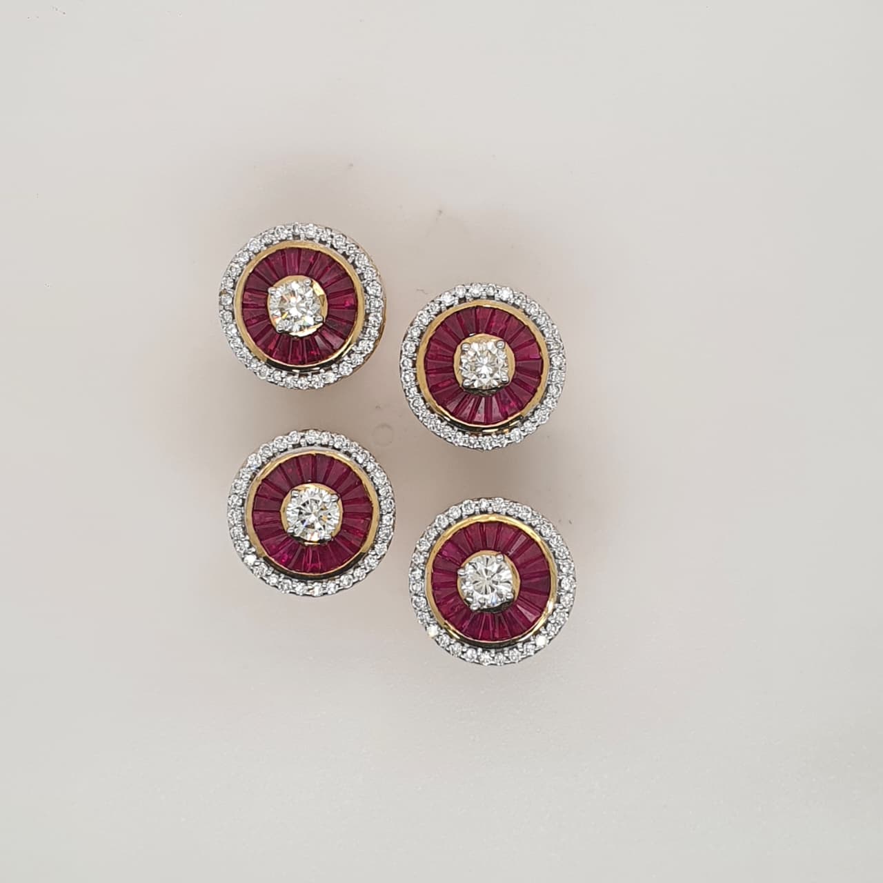 Natural Ruby and Diamond Kurta (Mens) Buttons