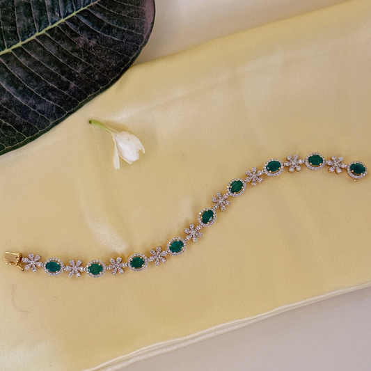 Emerald And Diamond Bracelet