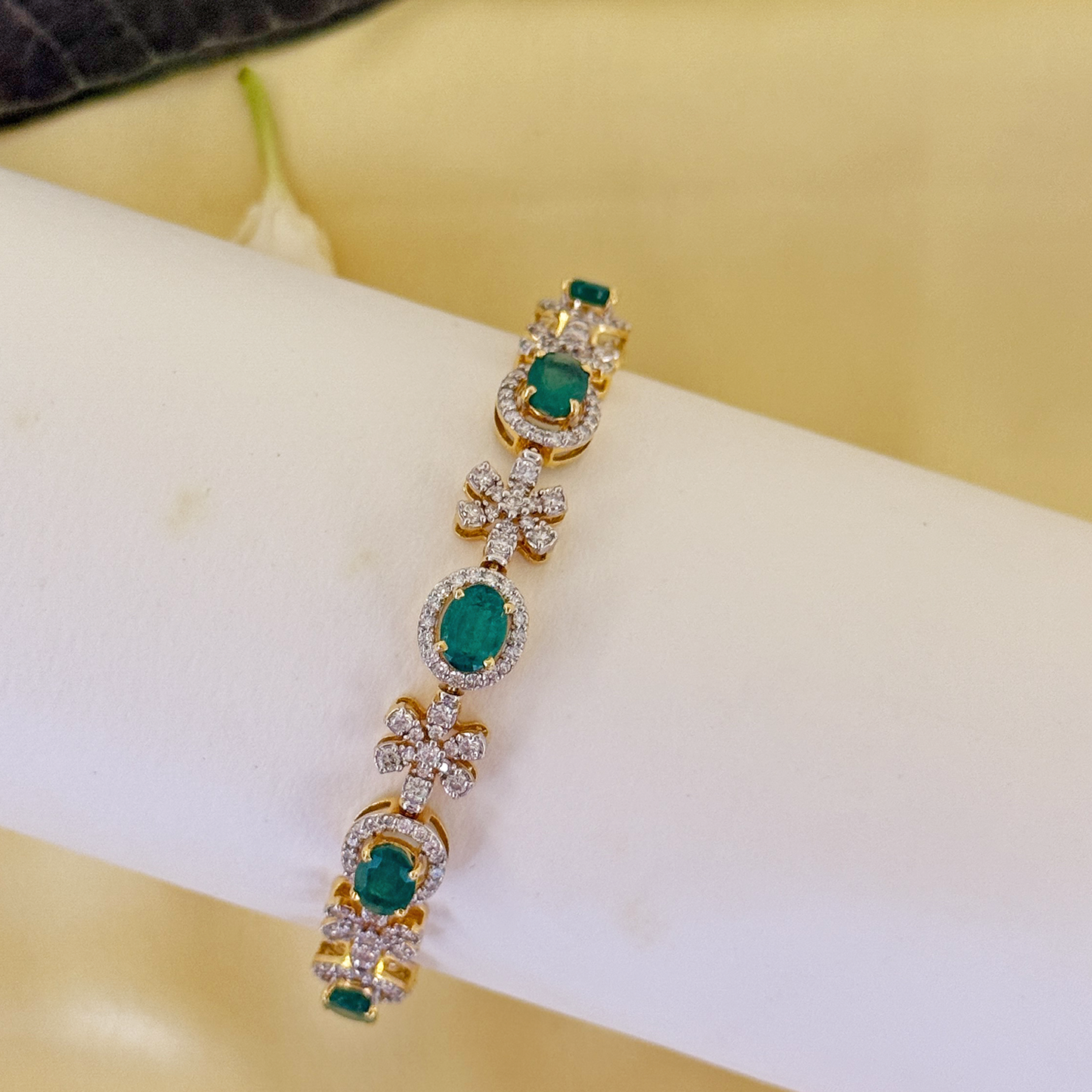 Emerald And Diamond Bracelet