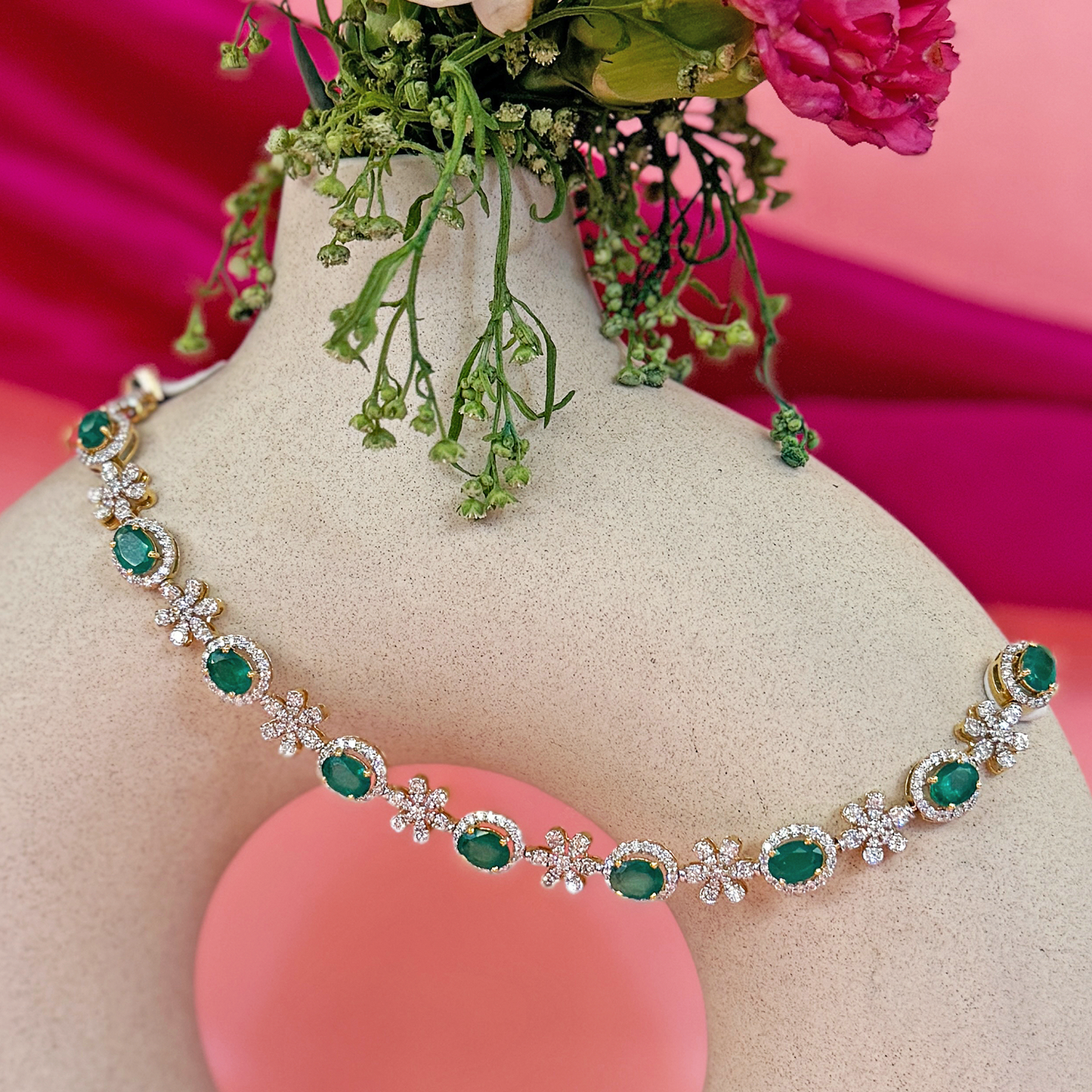 Emerald And Diamond Bracelet
