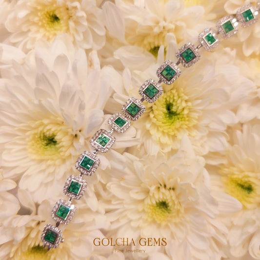 Emerald and Diamond Bracelet
