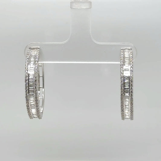 Natural Diamond Earring Hoops