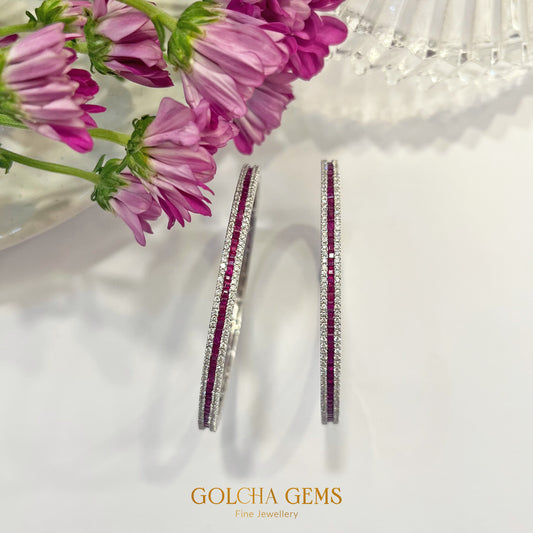 Ruby and Diamond Bangles