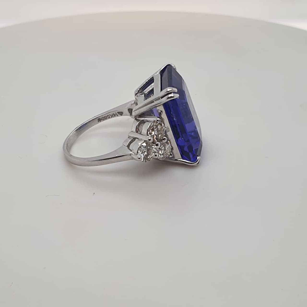 Tanzanite And Natural Diamond Ring