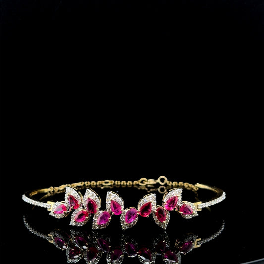 Natural Ruby and Diamond Bracelet