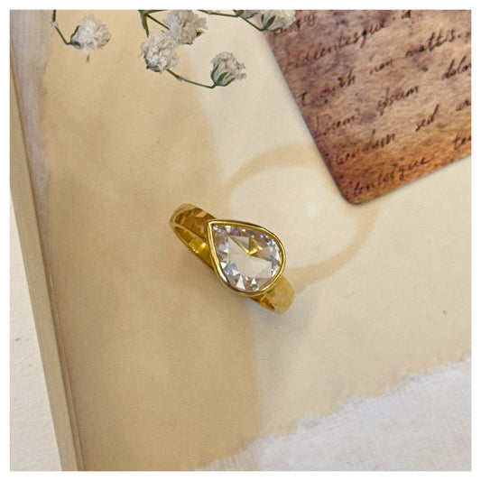 Natural Rose Cut Diamond Ring