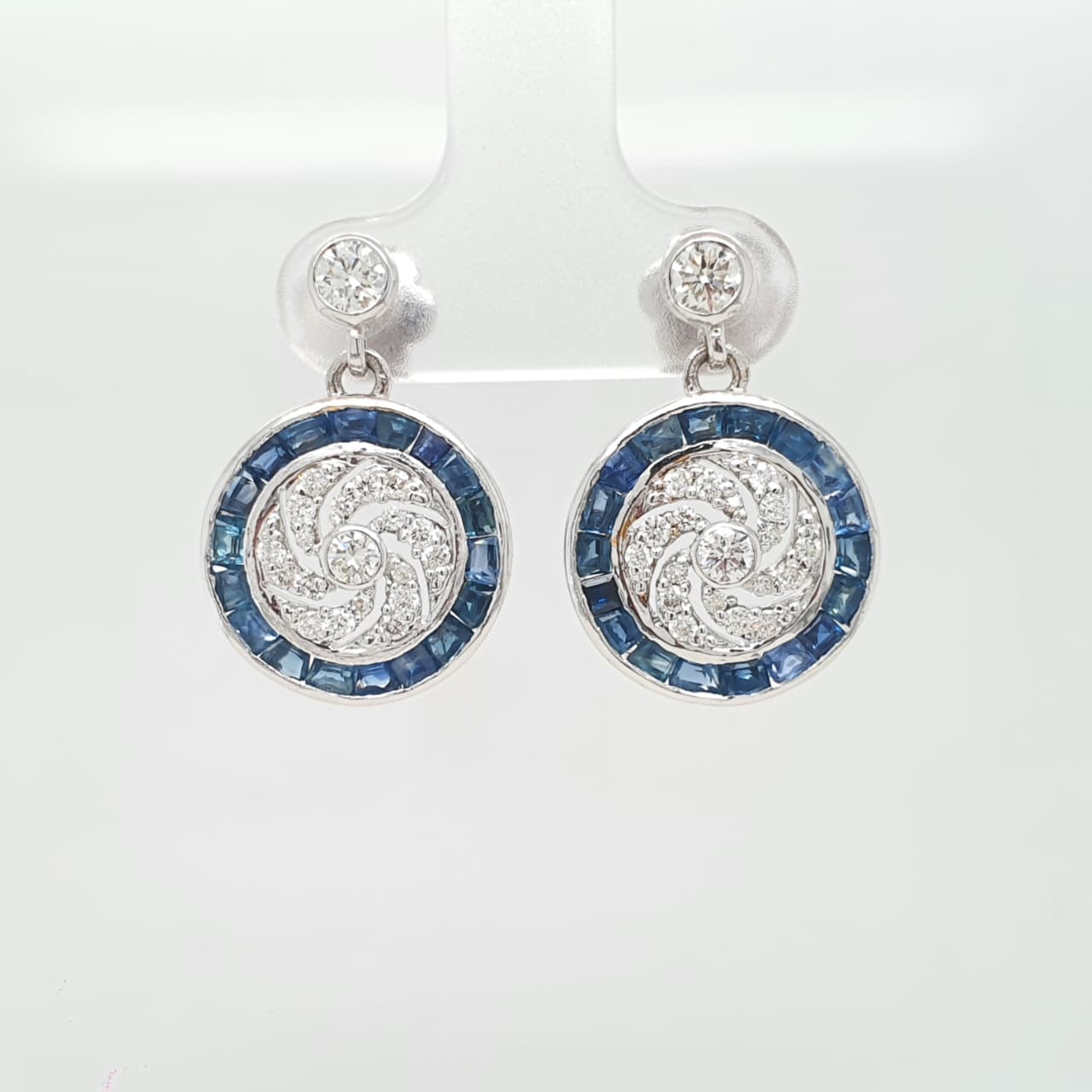 Sapphire and Diamond Earring