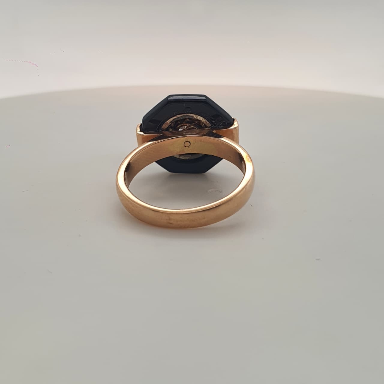 Onyx Elegance & Natural Diamond Ring