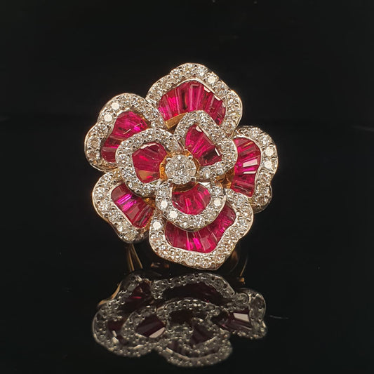 Ruby Blossom Ring