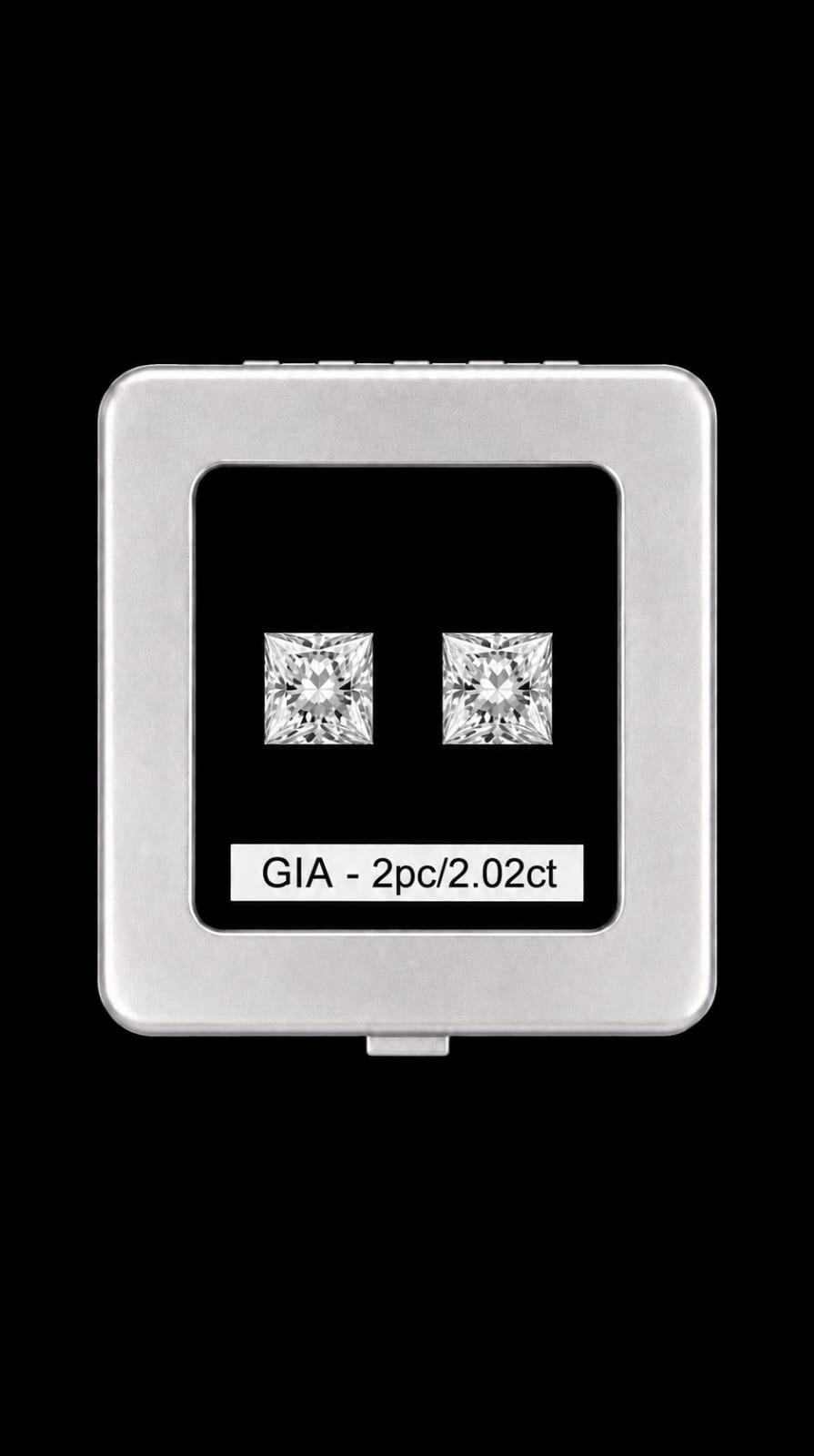 Imperial Twins Natural Princess Cut Diamonds