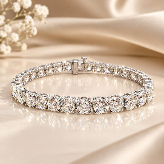Natural Round Diamond Tennis Bracelet