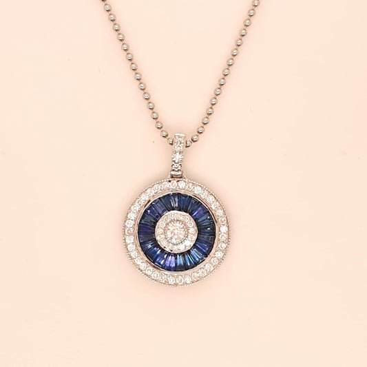 Ocean Flame Sapphire Pendant