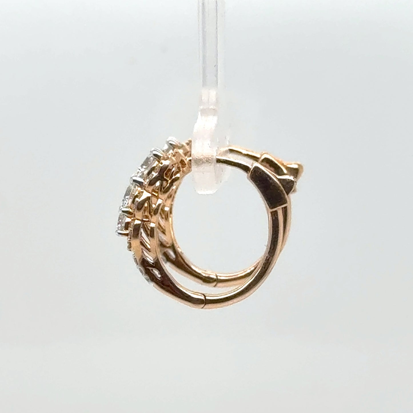 Natural Diamond Earring Hoop