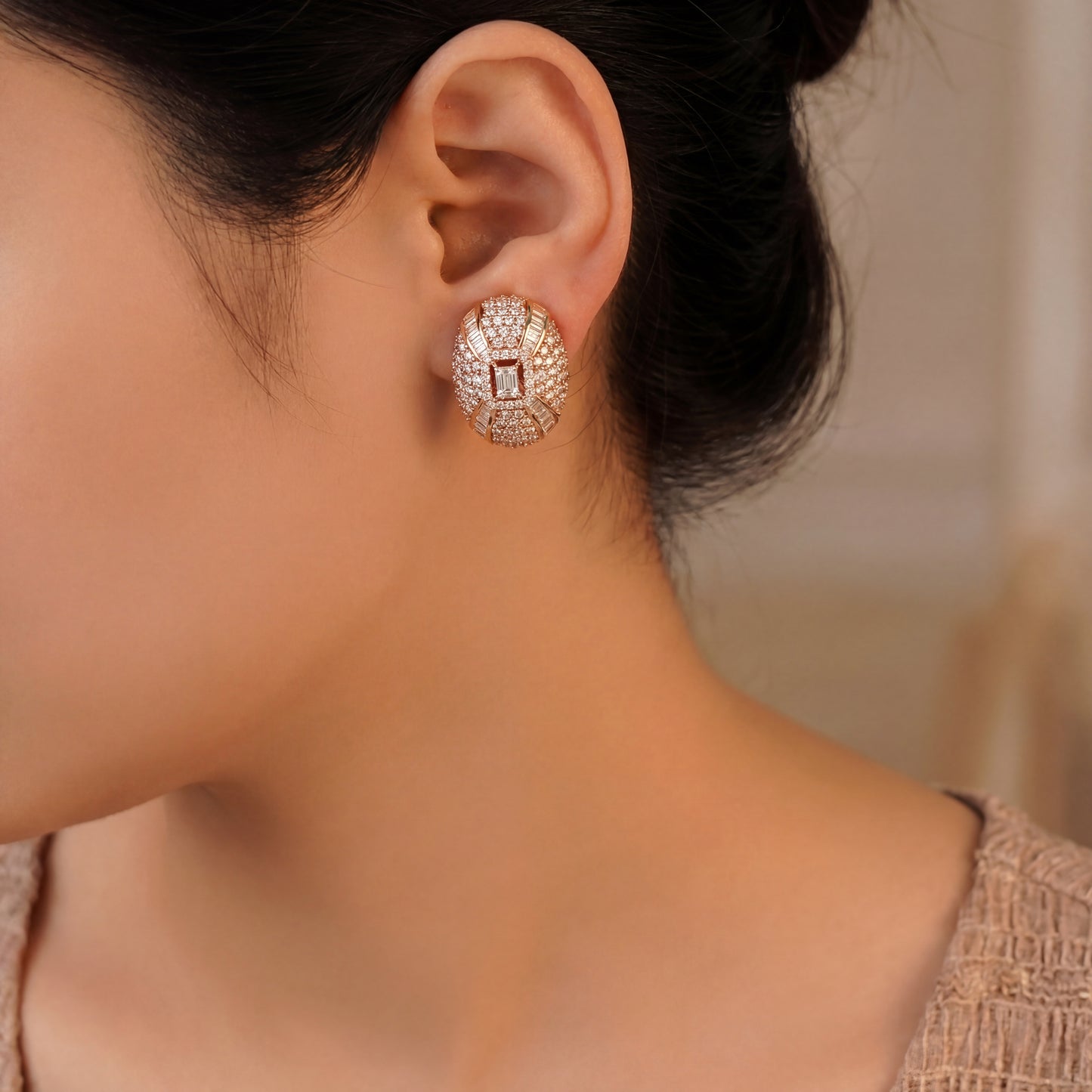 Natural Diamond Earring