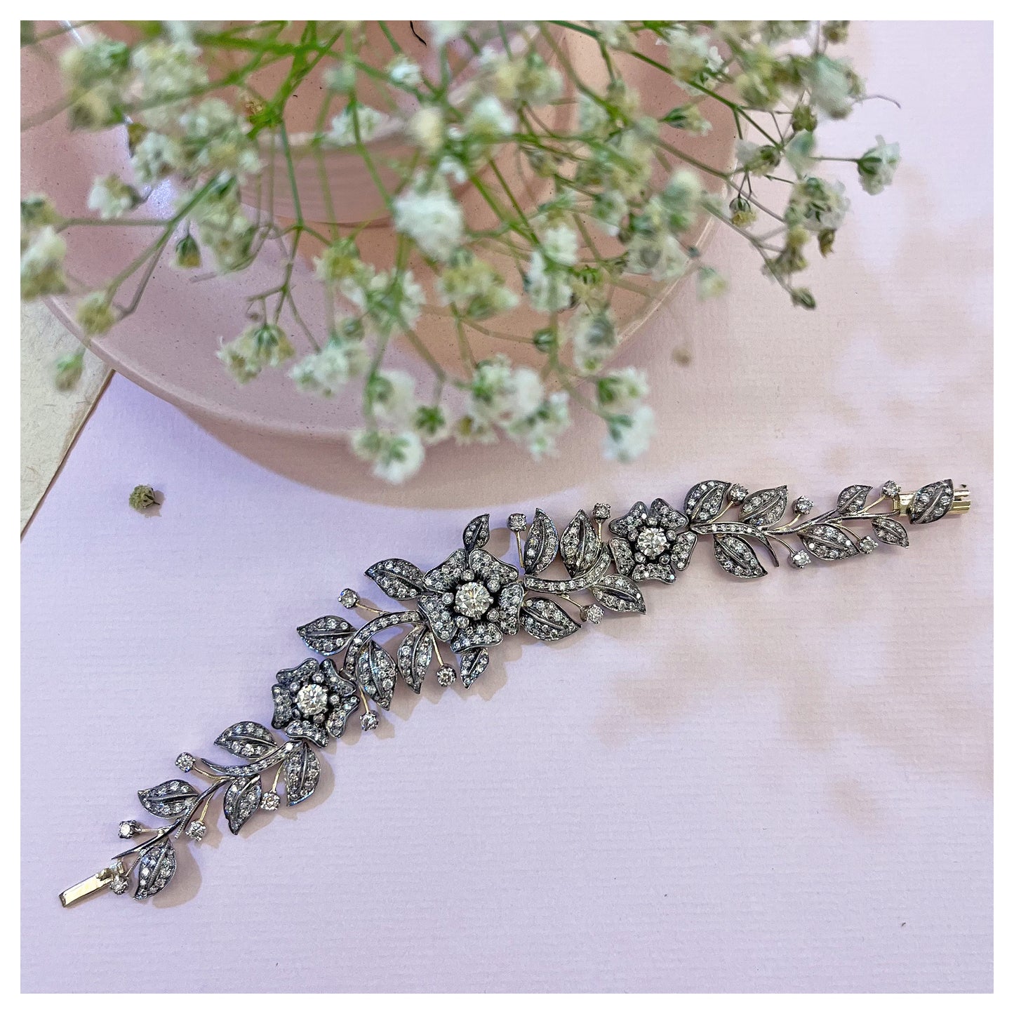 Natural Old-Cut Diamond Bracelet
