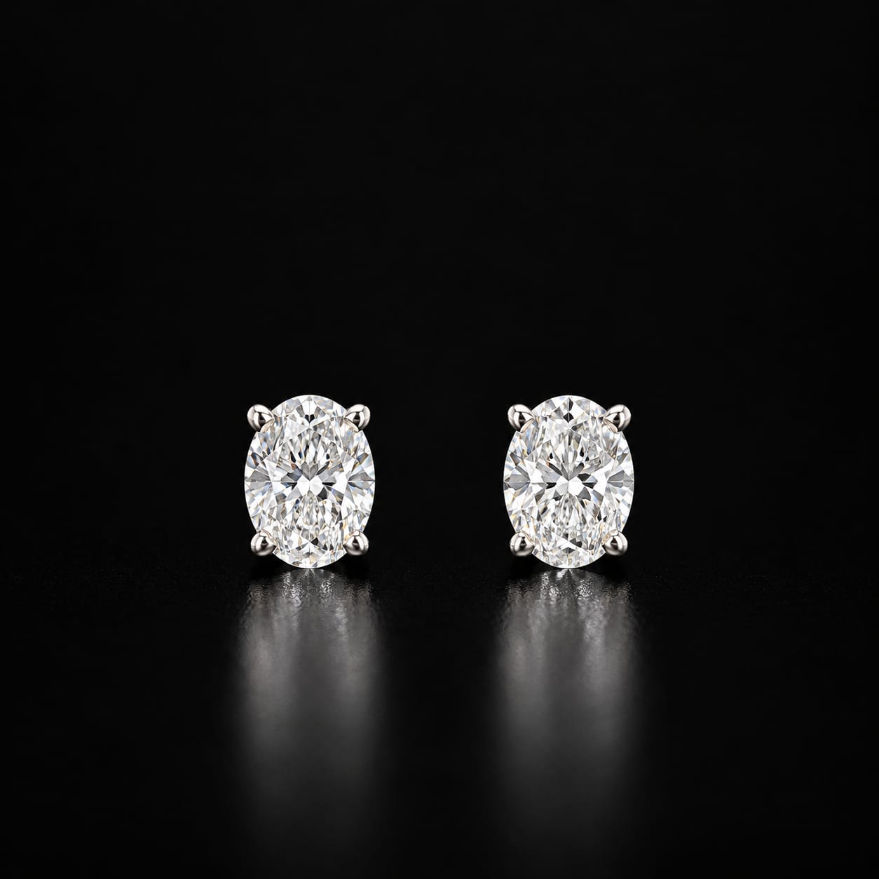 Natural Radiance Oval Diamond Studs