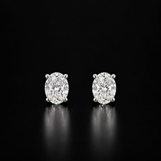 Natural Radiance Oval Diamond Studs